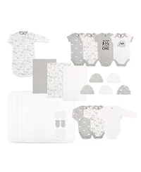 The Peanutshell Baby Boys Newborn Layette Gift Set Girls, Shower Gift Essentials, Grey