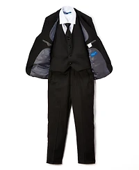 Perry Ellis Toddler Boy's 5-Piece Shirt, Tie, Jacket, Vest and Pants Solid Suit Set
