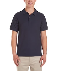 Nautica Young Men Uniform Short Sleeve Double Pique Polo
