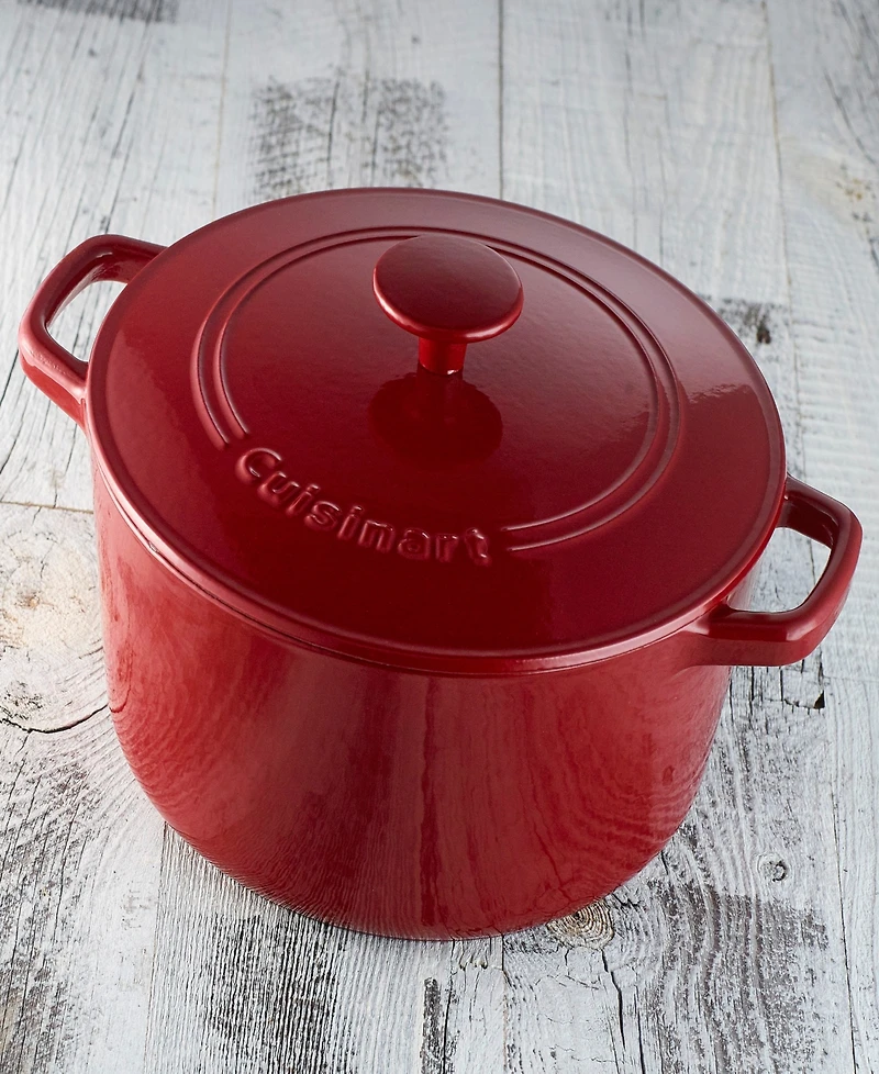 Chefs Classic Enameled Cast Iron 5-Qt. Round Covered Casserole