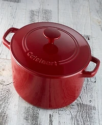 Chefs Classic Enameled Cast Iron 5-Qt. Round Covered Casserole