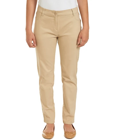 Nautica Juniors Uniform Sateen Skinny Pant with Adjustable Waistband