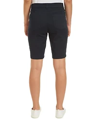 Nautica Juniors Uniform Khaki Sateen Bermuda with Adjustable Waistband