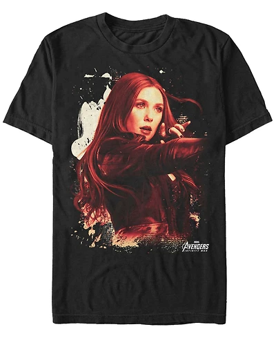 Marvel Men's Avengers Infinity War Painted Splatter The Scarlet Witch Short Sleeve T-Shirt