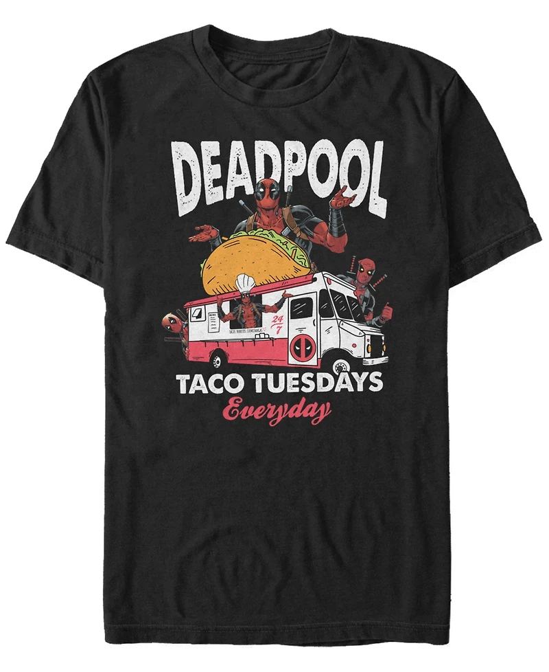 Marvel Men's Deadpool Taco Tuesday Short Sleeve T-Shirt