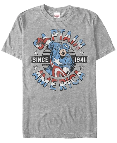 Marvel Men's Comic Collection Captain America Since 1941 Short Sleeve T-Shirt