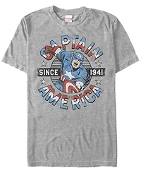 Marvel Men's Comic Collection Captain America Since 1941 Short Sleeve T-Shirt