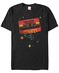 Marvel Men's Guardians of the Galaxy Star Lords Cassette Tape Short Sleeve T-Shirt