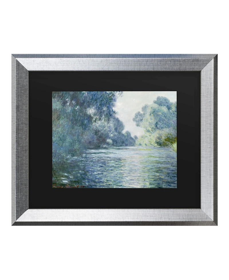Claude Monet Branch of the Seine Near Giverny Matted Framed Art - 20" x 25"