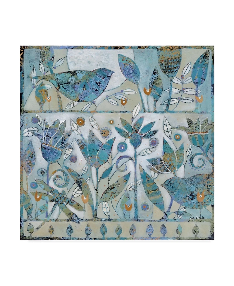 Sue Davis Spring Garden Abstract Modern Canvas Art - 15" x 20"