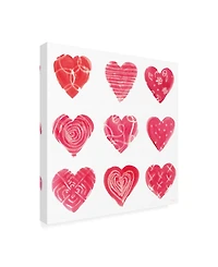 Sue Schlabach Hearts and More Hearts I Canvas Art - 15.5" x 21"