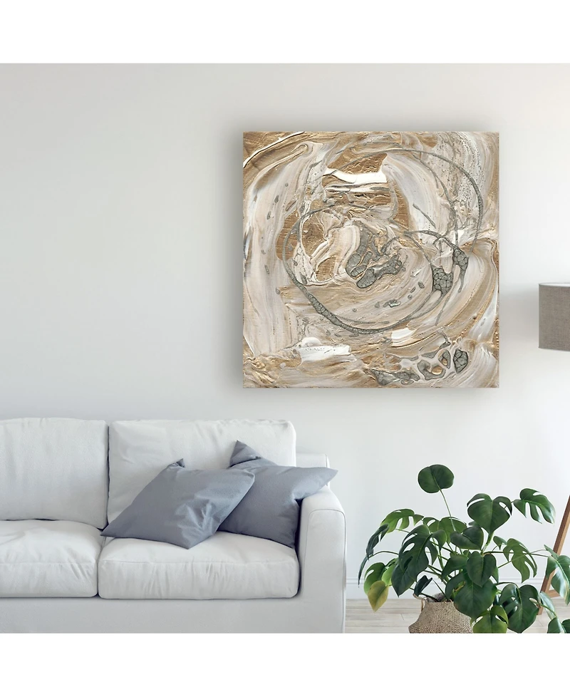 Alicia Ludwig Silver and Gold I Canvas Art - 15" x 20"