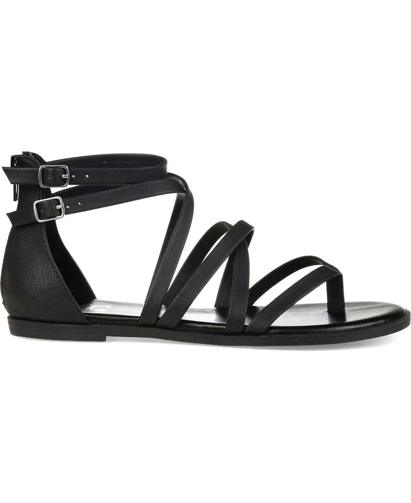 Journee Collection Women's Zailie Strappy Gladiator Flat Sandals