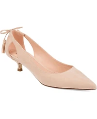 Journee Collection Women's Bindi Tie Detail Kitten Heel Pumps