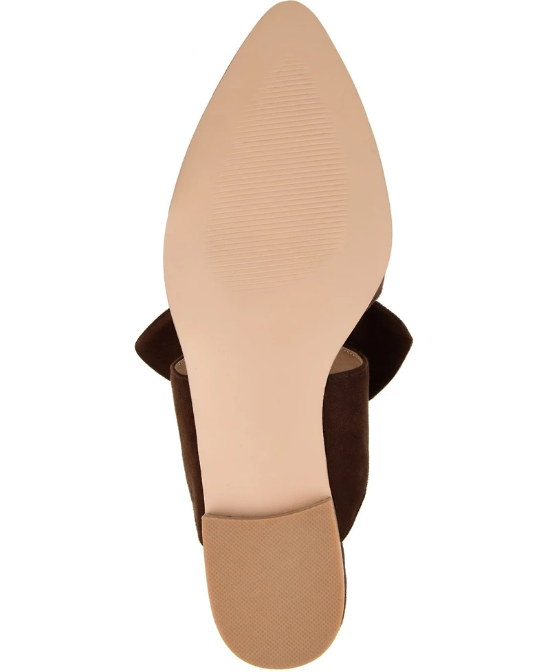 Journee Collection Women's Telulah Bow Slip On Flat Mules