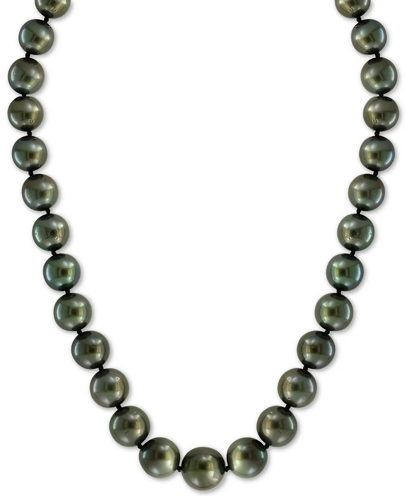 Effy Cultured Black Tahitian Pearl (10mm) 18" Collar Necklace