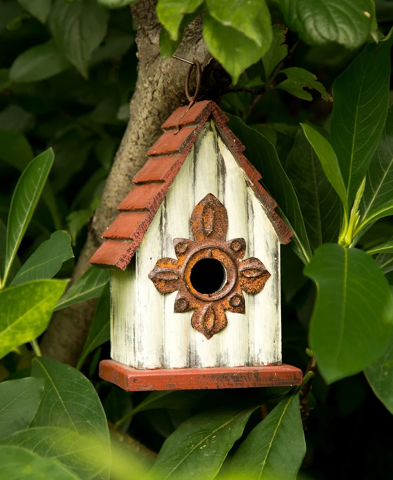 Glitzhome Distressed Solid Wood Birdhouse
