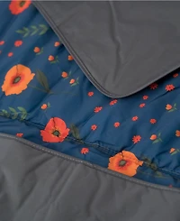 Little Unicorn Midnight Poppy 5x5 Outdoor Blanket