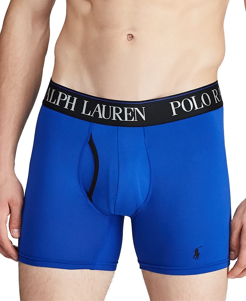 Polo Ralph Lauren Men's 3-Pack 4-d Flex Cool Microfiber Boxer Briefs