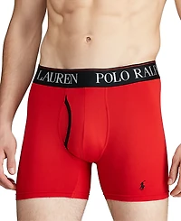 Polo Ralph Lauren Men's 3-Pack 4-d Flex Cool Microfiber Boxer Briefs
