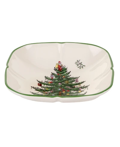 Spode Christmas Tree Sculpted Square Dish