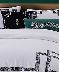 Juicy Couture Lattice Embroidered Velvet Decorative Pillow, 20" x