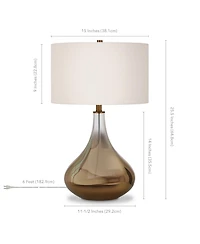 Hudson & Canal Mirabella Table Lamp In Ombre Brass Colored Glass