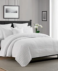Cathay Home Inc. Enzyme Washed Crinkle Quilt Set, Full/Queen