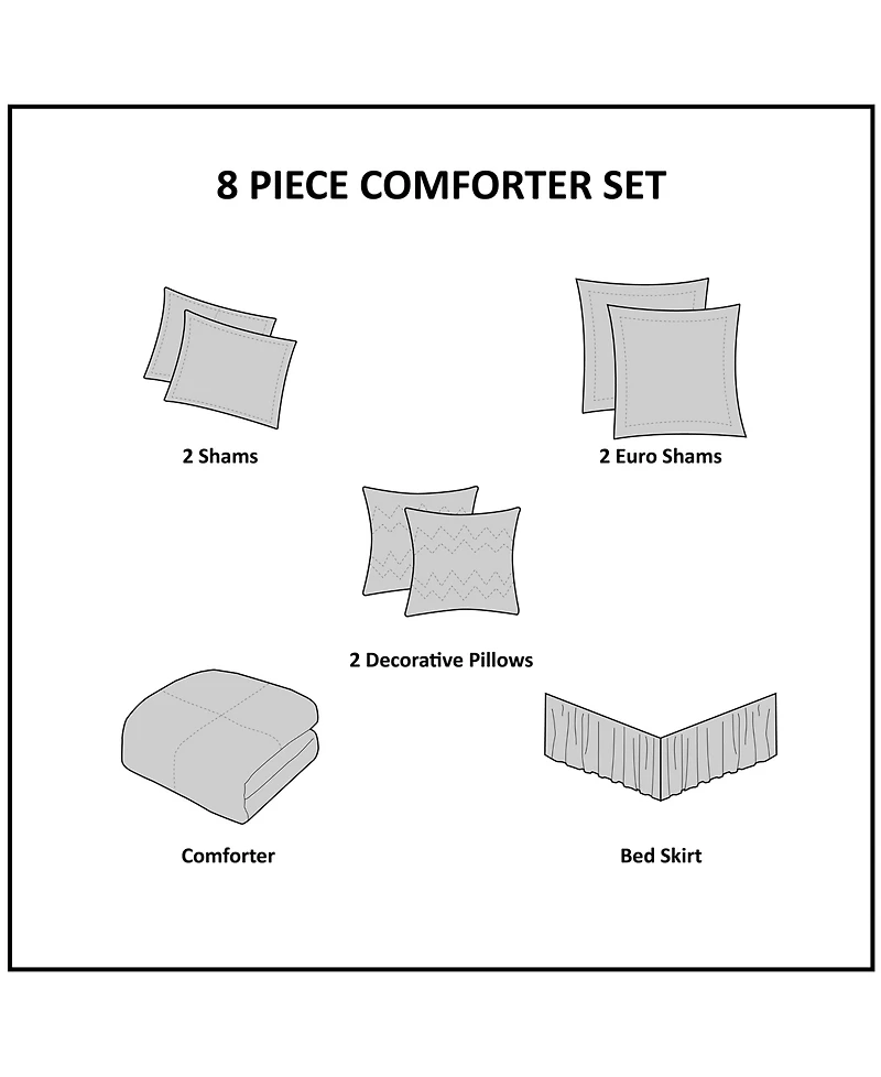 Madison Park Cassandra 8-Pc. Comforter Set, California King