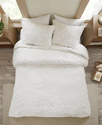 Madison Park Bahari Palm Tufted 3-Pc. Duvet Cover Set, Full/Queen