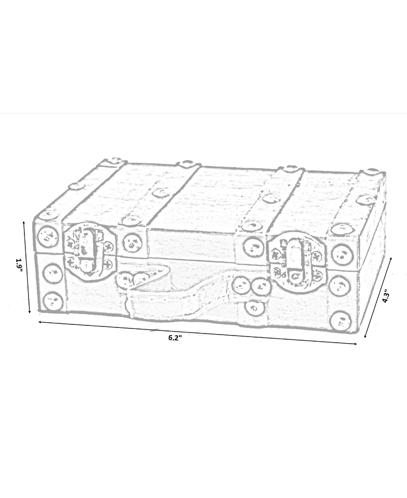 Vintiquewise Antique Style Small Mini Suitcase