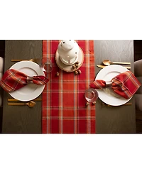 Design Imports Autumn Spice Plaid Table Runner