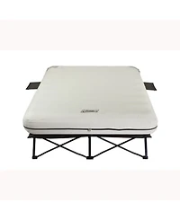 Coleman Camping Cot & Air Mattress Combo with Battery Pump & Side Tables, Queen