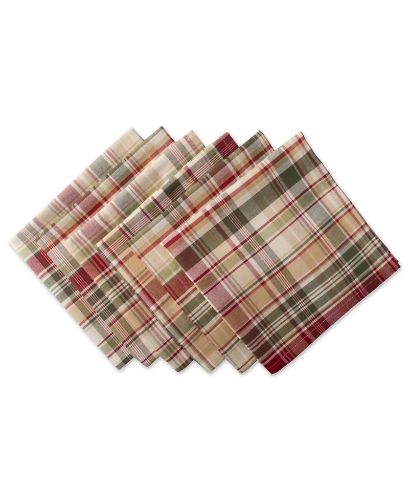 Design Imports Give Thanks Plaid Napkin, Set of 6