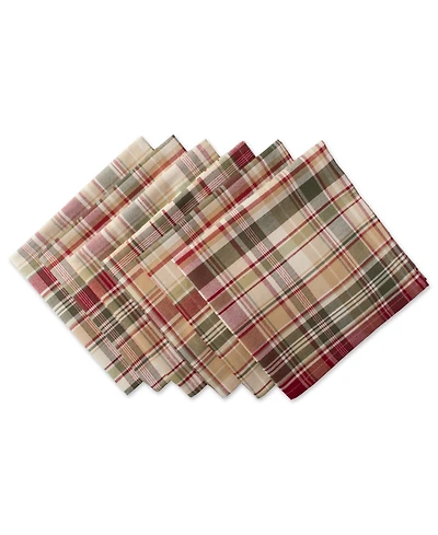 Design Imports Give Thanks Plaid Napkin, Set of 6