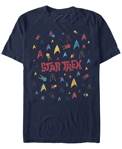 Star Trek Men's The Original Series Retro Logo Confetti Short Sleeve T-Shirt