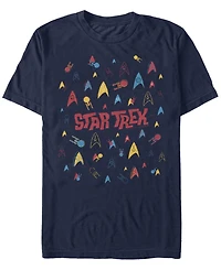 Star Trek Men's The Original Series Retro Logo Confetti Short Sleeve T-Shirt