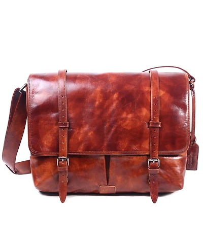 Old Trend Speedwell Leather Messenger Bag