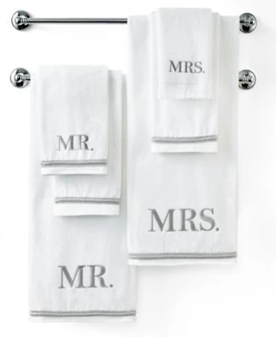 Avanti Mr. Mrs. Embroidered Cotton Bath Towels