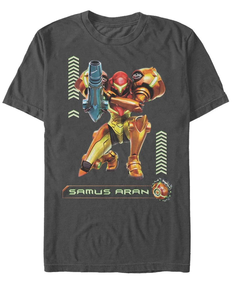 Nintendo Men's Metroid Samus Aran Short Sleeve T-Shirt