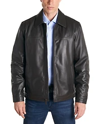 Perry Ellis Men's Classic Leather Jacket
