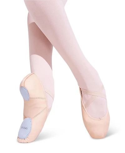 Capezio Little Girls Leather Juliet Wide Ballet Shoe