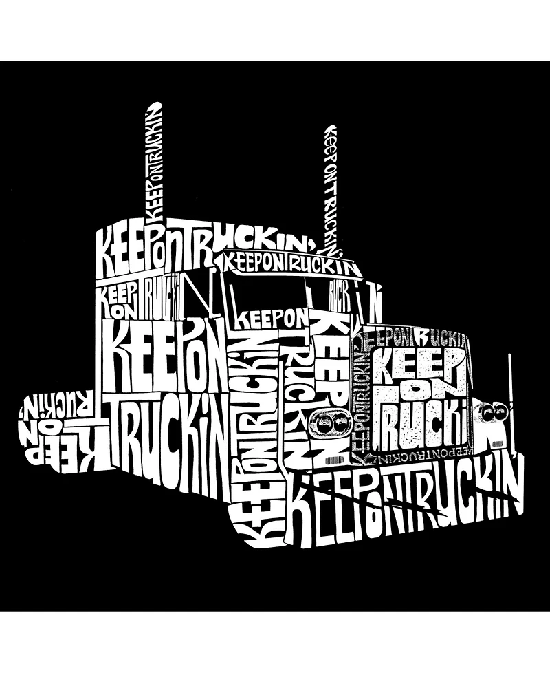 La Pop Art Men's Word Hoodie - Keep on Truckin