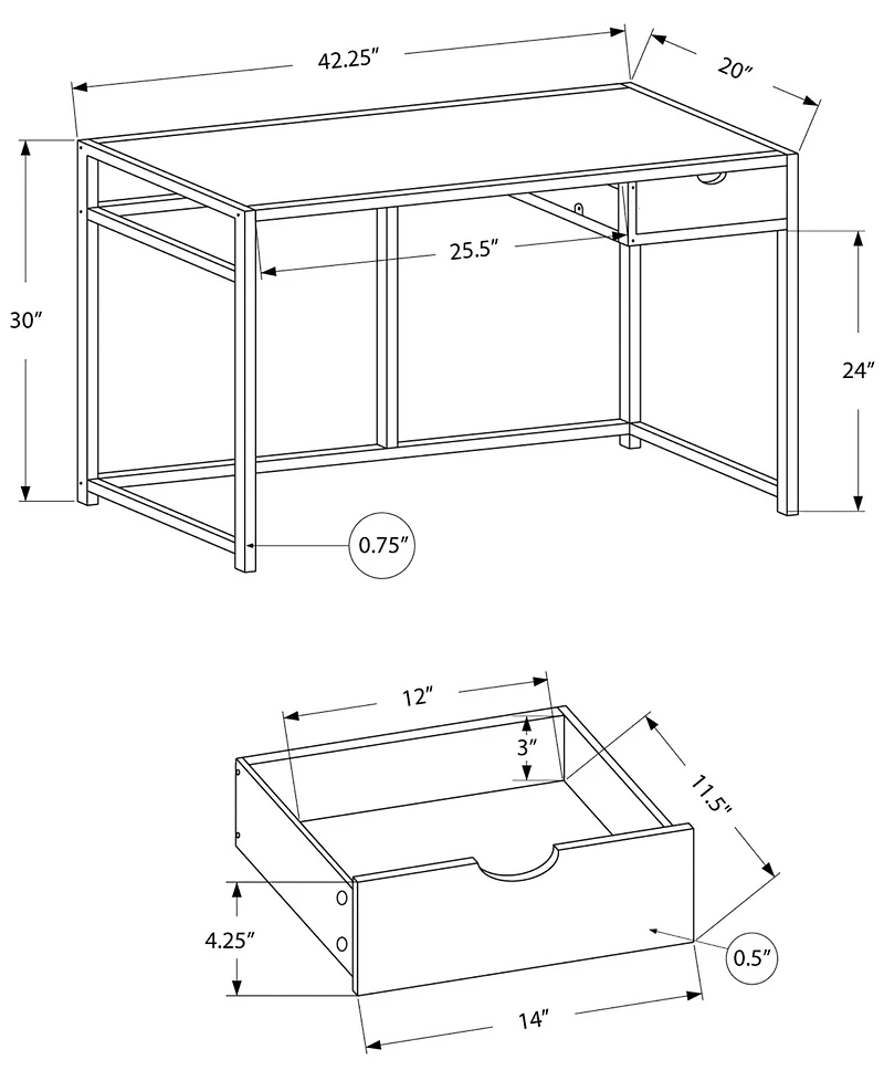 Monarch Specialties Computer Desk