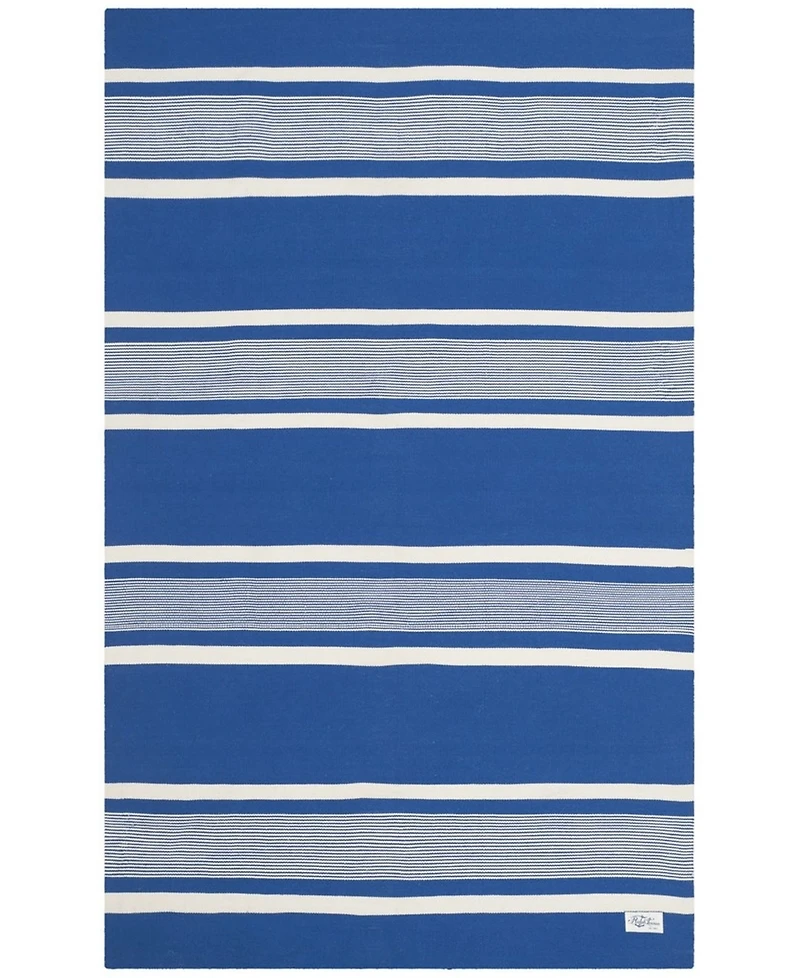 Lauren Ralph Lauren Hanover Stripe LRL2461C Blue 4' X 6' Outdoor Area Rug
