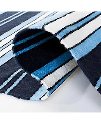 Lauren Ralph Lauren Leopold Stripe LRL2462A Navy 9' X 12' Outdoor Area Rug