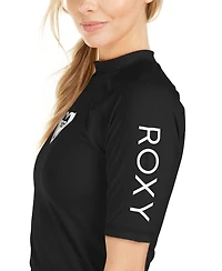 Roxy Juniors' Whole Hearted Short Sleeve Rash Guard