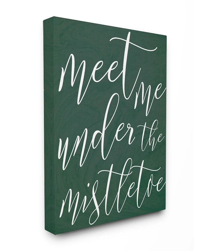 Stupell Industries Meet Me Under the Mistletoe Christmas Cavnas Wall Art, 16" x 20"