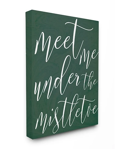 Stupell Industries Meet Me Under the Mistletoe Christmas Cavnas Wall Art, 16" x 20"