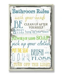 Stupell Industries Home Decor Bathroom Rules Typography Bathroom Art Collection